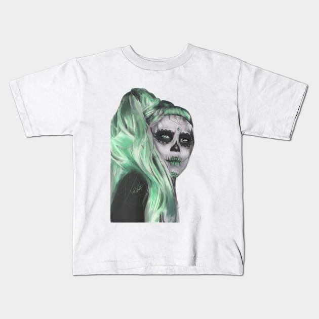 Lady of the Dead Kids T-Shirt by incloudines